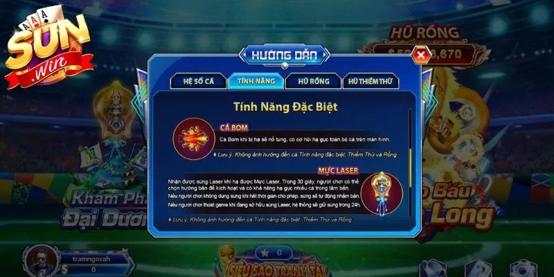 Tính năng tự động trong game bắn cá Sunwin 