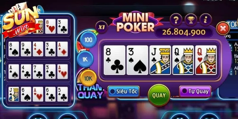 Chi tiết luật cách chơi mini poker cho newbie tham khảo