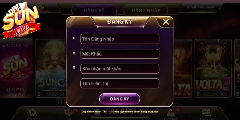 Cài mật khẩu trùng khớp hai ô xác nhận 