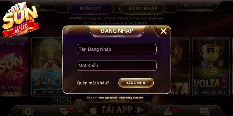 Đăng Nhập Sunwin - Hướng Dẫn Vào Trang Chủ Bản Web Mới 3 Sunwin Nhập đúng mật khẩu đăng nhập Sunwin